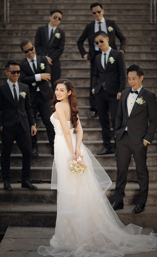 Hoa hậu Trúc Diễm rạng rỡ trong bộ ảnh cưới lãng mạn