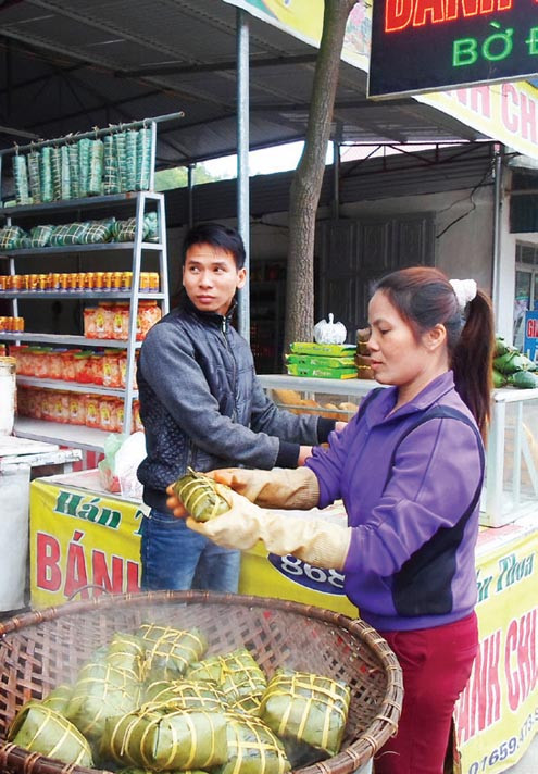 Độc đáo làng bánh chưng “Bờ Đậu” ở Thái Nguyên