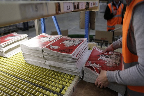 Số Charlie Hebdo mới nhất đăng biếm họa đình chiến tại Donetsk gây bất bình