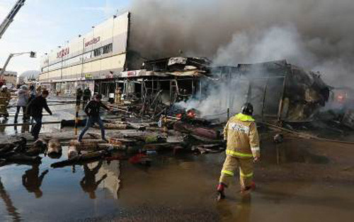 11 người chết trong vụ cháy trung tâm thương mại ở CH Tatarstan 