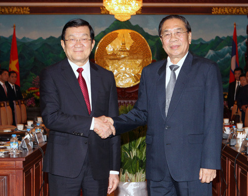 Chủ tịch nước hội đàm với Tổng Bí thư, Chủ tịch nước CHDCND Lào 