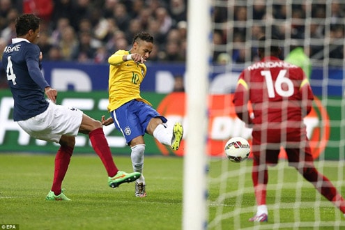 Clip Neymar ghi bàn, Brazil thắng Pháp 3-1