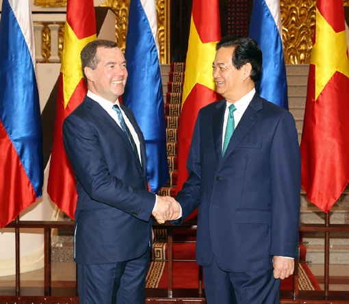 Thủ tướng Nguyễn Tấn Dũng hội đàm với Thủ tướng Nga Dmitry Medvedev