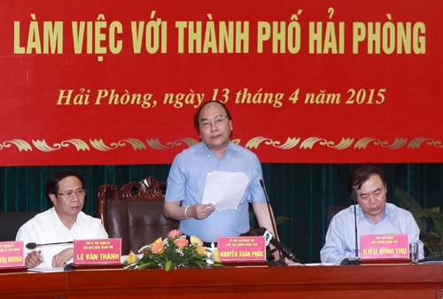 Phó Thủ tướng Nguyễn Xuân Phúc làm việc tại Tp. Hải Phòng