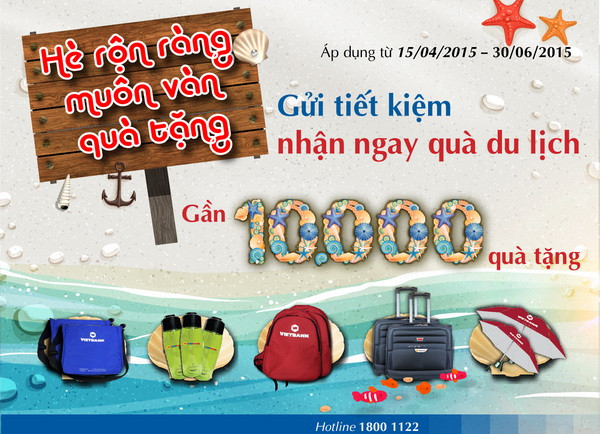Gửi tiết kiệm tại VietBank nhận quà tặng mùa hè