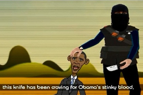  IS chặt đầu Obama trên video hoạt hình