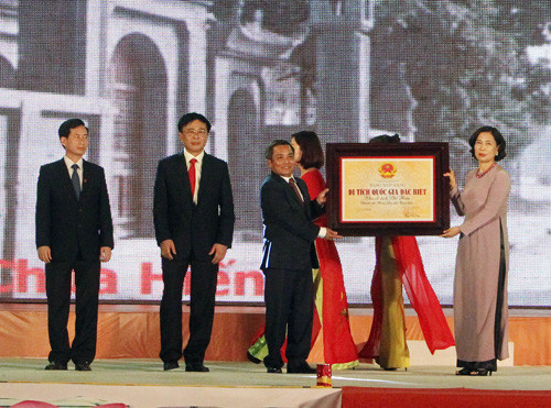 Chủ tịch nước Trương Tấn Sang dự Lễ đón nhận Bằng xếp hạng di tích quốc gia đặc biệt Khu di tích Phố Hiến