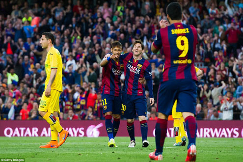 Barca thắng đậm Getafe 6-0, M.N.S vượt mốc 100 bàn thắng