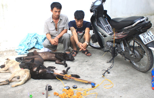 Trộm chó đi bán bị Cảnh sát cơ động bắt giữ