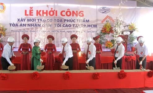 Khởi công xây mới trụ sở làm việc Tòa phúc thẩm TANDTC tại TP.HCM