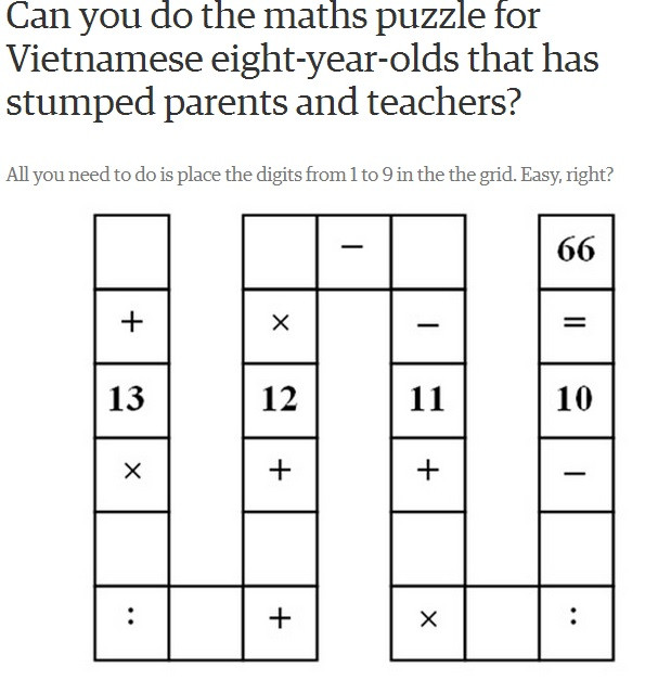 Thử tìm đáp án bài toán lớp 3 khiến thầy cô “nát óc”