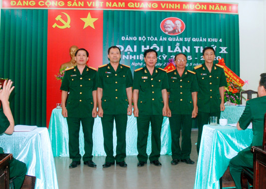 Tòa án quân sự Quân khu 4 tổ chức Đại hội Đảng bộ lần thứ X