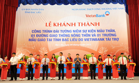 VietinBank bàn giao các công trình từ thiện và xã hội tại Bạc Liêu
