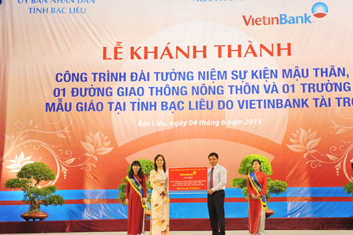 VietinBank bàn giao các công trình từ thiện và xã hội tại Bạc Liêu