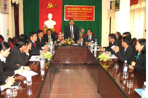 TAND hai cấp tỉnh Nghệ An: Chất lượng xét xử án hành chính từng bước được nâng cao