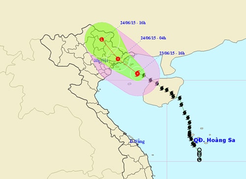 Trong 12 giờ tới, bão số 1 đi vào đất liền tỉnh Quảng Ninh