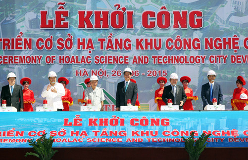 Thủ tướng phát lệnh khởi công Dự án phát triển cơ sở hạ tầng khu công nghệ cao Hòa Lạc 