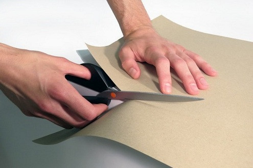 Cắt giấy siêu thẳng với kéo Vector