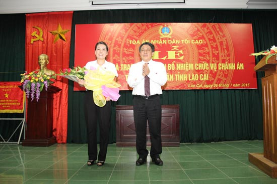 Công bố quyết định bổ nhiệm Chánh án TAND tỉnh Lào Cai