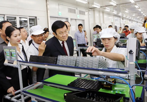 Chủ tịch nước thăm và làm việc tại Thái Nguyên 