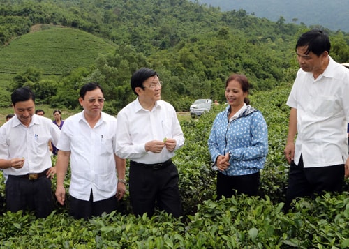 Chủ tịch nước thăm và làm việc tại Thái Nguyên 