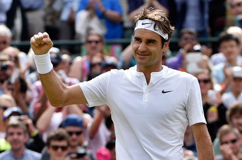 Vượt qua đối thủ dễ dàng Federer quyết chiến với Andy Murray tại bán kết Wimbledon 2015