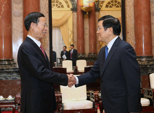 Chủ tịch nước Trương Tấn Sang tiếp Phó Thủ tướng Trung Quốc Trương Cao Lệ