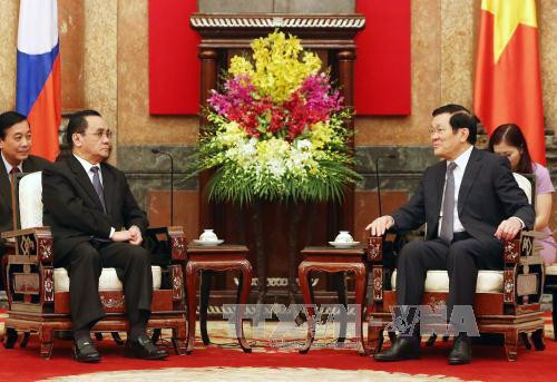 Chủ tịch nước Trương Tấn Sang tiếp Thủ tướng Lào