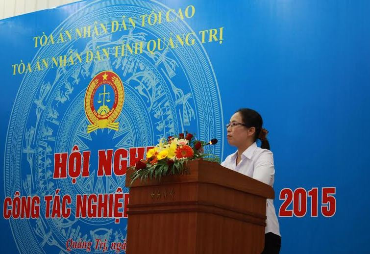 TAND tỉnh Quảng Trị tổ chức Hội nghị tập huấn công tác nghiệp vụ đợt I năm 2015