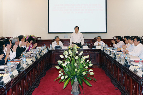 Chủ tịch nước Trương Tấn Sang làm việc với Bộ Tư pháp về công tác thi hành án dân sự