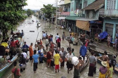 Lũ lụt tại Myanmar, số người chết dự báo còn tăng cao