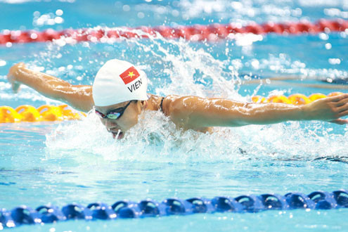 Ánh Viên tranh tài ở nội dung 200m tự do Giải vô địch bơi thế giới Kazan