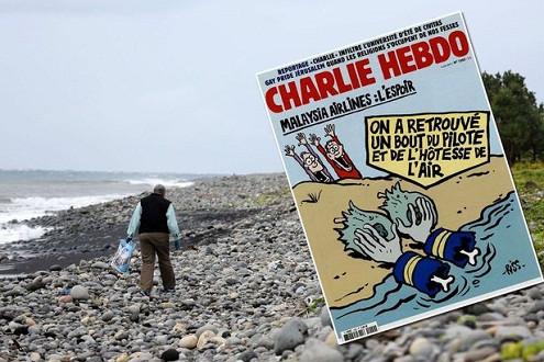 Châm biếm MH370, Charlie Hebdo bị chỉ trích nặng nề 