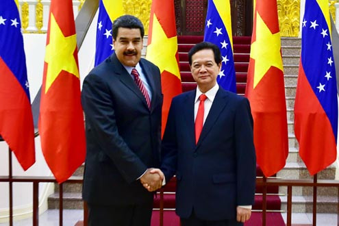 Thủ tướng Nguyễn Tấn Dũng hội kiến Tổng thống Venezuela