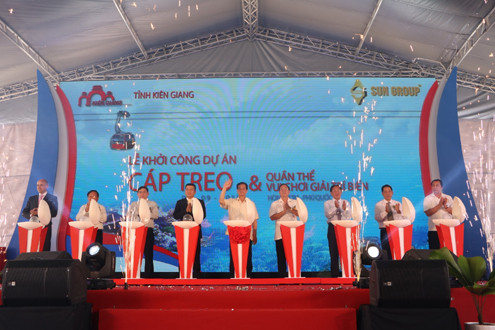 Sun Group khởi công Dự án Cáp treo và Quần thể Khu vui chơi giải trí biển Hòn Thơm - Phú Quốc