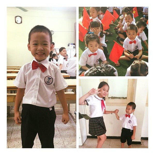 Sao Việt nô nức ngày tựu trường đầu tiên của con