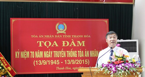 TAND tỉnh Thanh Hóa tổ chức Lễ kỷ niệm 70 năm ngày truyền thống TAND 