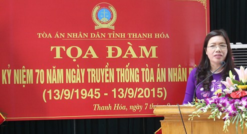TAND tỉnh Thanh Hóa tổ chức Lễ kỷ niệm 70 năm ngày truyền thống TAND 