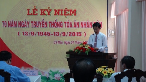 TAND tỉnh Cà Mau kỷ niệm 70 năm ngày Truyền thống TAND