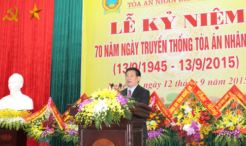 TAND tỉnh Nghệ An kỷ niệm 70 năm ngày Truyền thống TAND