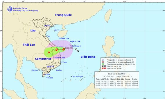 Tin bão mới nhất: Bão số 3 tiến sát bờ biển Đà Nẵng - Quảng Ngãi 