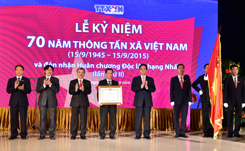 Thủ tướng dự Lễ kỷ niệm 70 năm ngày Truyền thống TTXVN