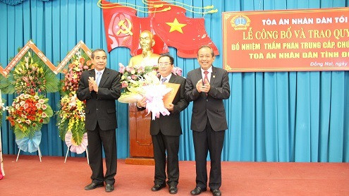 Công bố và trao quyết định bổ nhiệm Chánh án TAND tỉnh Đồng Nai