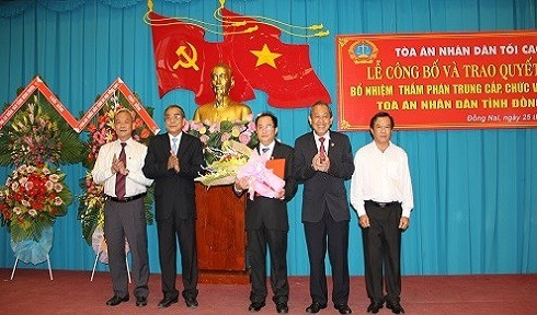 Công bố và trao quyết định bổ nhiệm Chánh án TAND tỉnh Đồng Nai