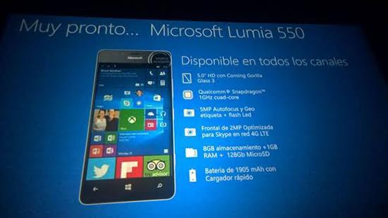 Rò rỉ chi tiết Lumia 950, 950 XL và 550 trước giờ G