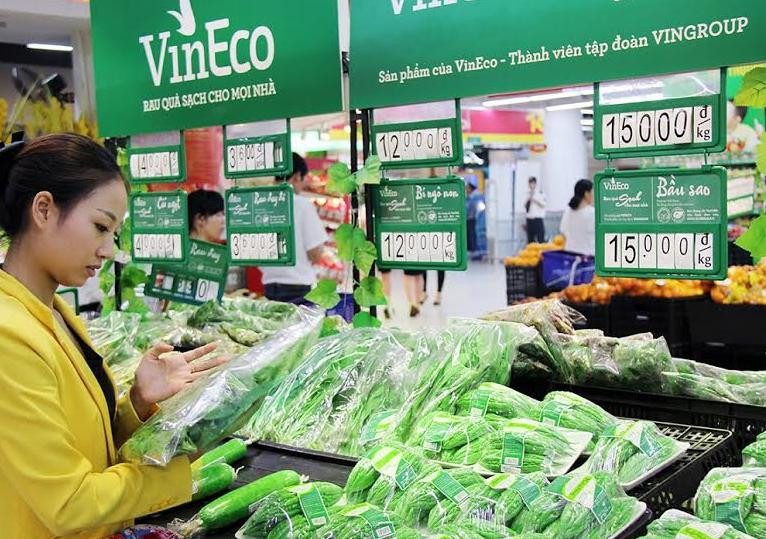 Hệ thống Vinmart chính thức phân phối rau sạch Vineco