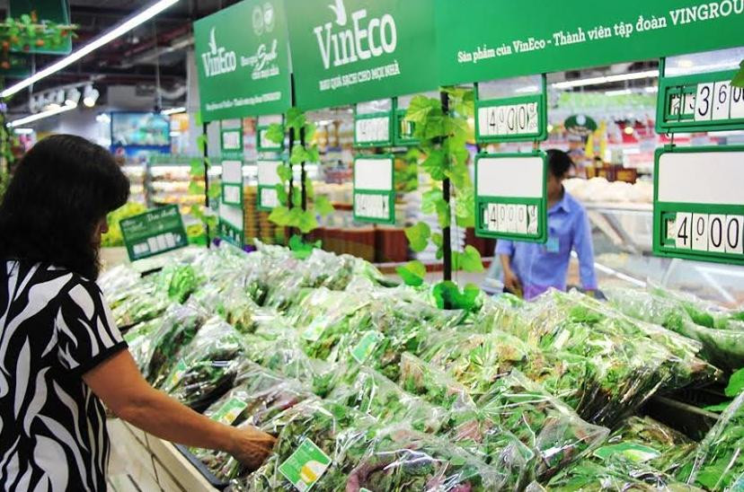 Hệ thống Vinmart chính thức phân phối rau sạch Vineco