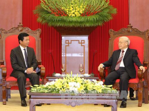 Tổng Bí thư Nguyễn Phú Trọng tiếp Đại sứ Lào