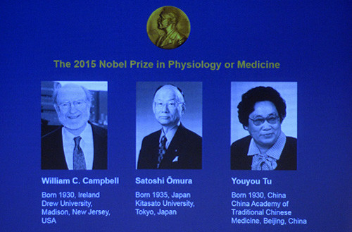 3 nhà khoa học nhận giải Nobel Y học 2015