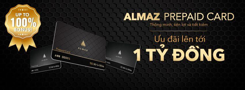 Almaz công bố sản phẩm Prepaid Card độc đáo 